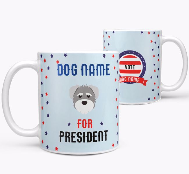 Personalized Vote {dogsName} for President Mug